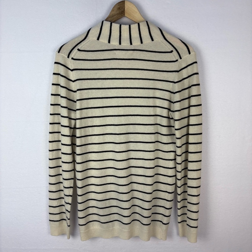 Banana Republic Cream Striped Cashmere Blend Cardigan - Picture 6 of 6